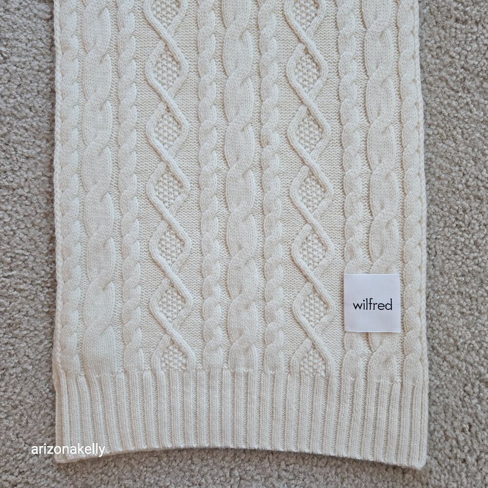 Wilfred Merino Cotton Cable Knit Scarf